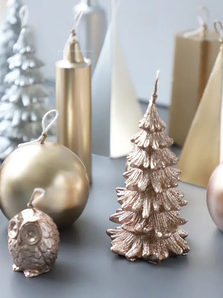 350/800g Candle Dip Coating Metallic Paint Silver/Rose Gold Pigment DIY Scented Candle Column Wax Christma Tree Wax Coloring Dye