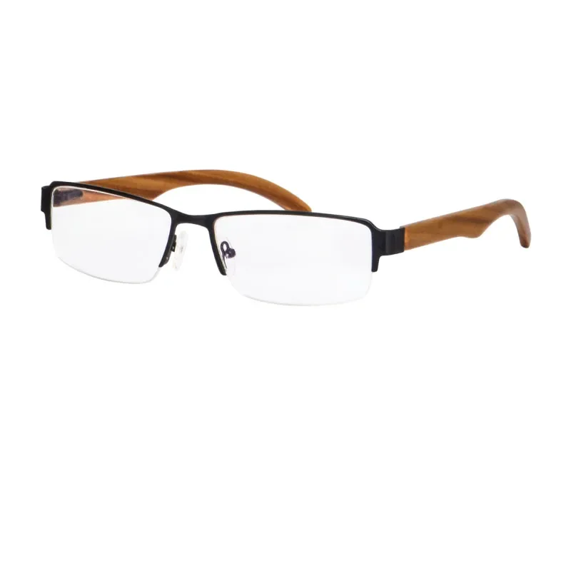 

Prescription glasses men Wooden eyeglasses half frame myopia glasses man optical lenses for men photochromic glasses men custom
