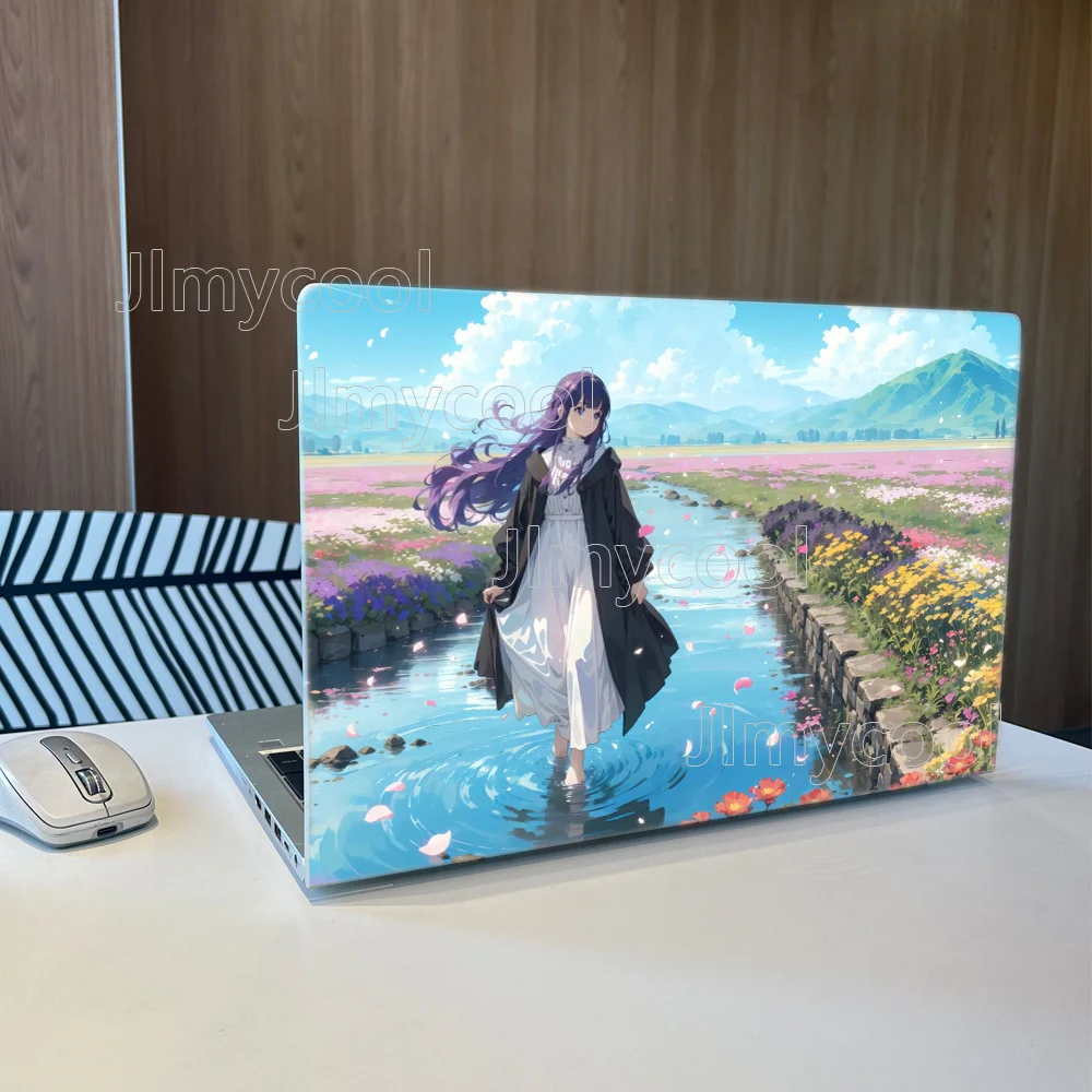 

2 Pieces Sea of Flowers Pastoral Vinyl Laptop Sticker Self Adhesive Case for HP Lenovo Apple ASUS Easy To Install Stickers