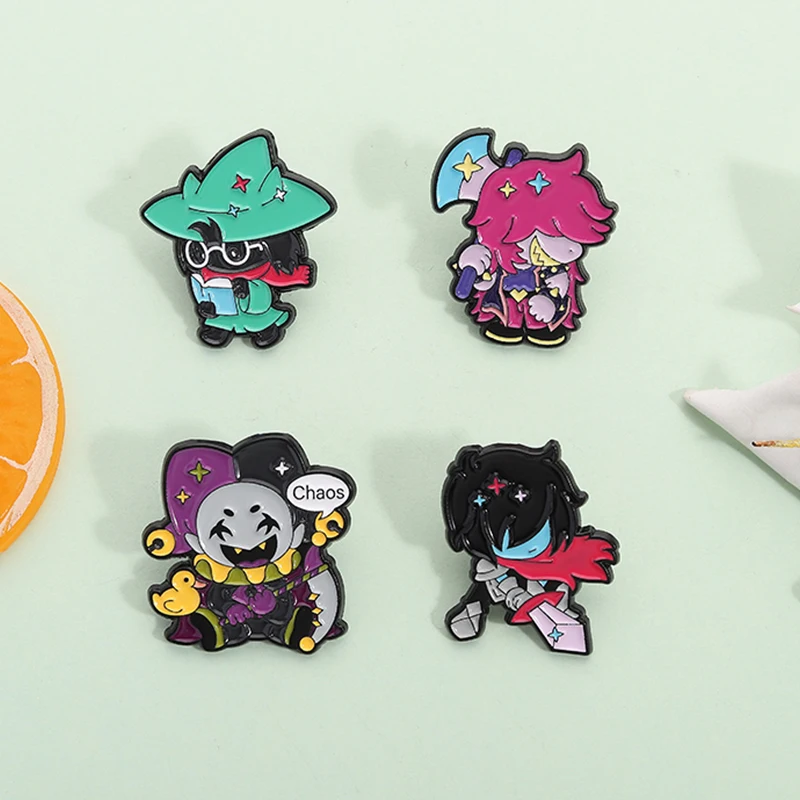 Deltarune Susie كريس المينا دبابيس RPG شخصيات اللعبة دبابيس التلبيب على ظهره شارة مجوهرات اكسسوارات هدايا للأصدقاء المشجعين #2