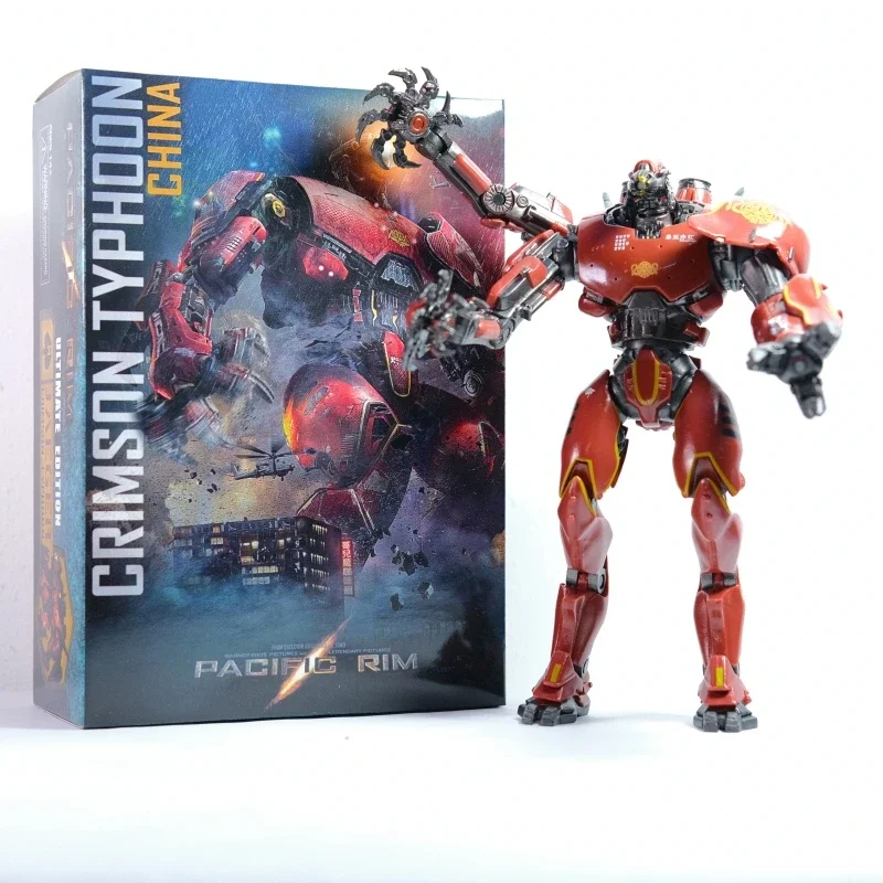 

Pacific Rim Glowing Crimson Typhoon Light Action Figure Dual Blades Risky Drifter Eureka Figurine Model Mecha Decor Toy Boy Gift