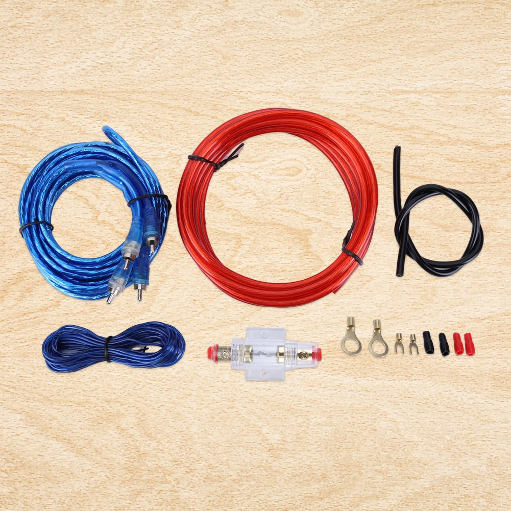 Holder Power Cable 2000W Car Power Amplifier Wiring Kit 60 AMP Audio Speakers Wiring Kit 8GA Car Subwoofer Cable Auto Parts