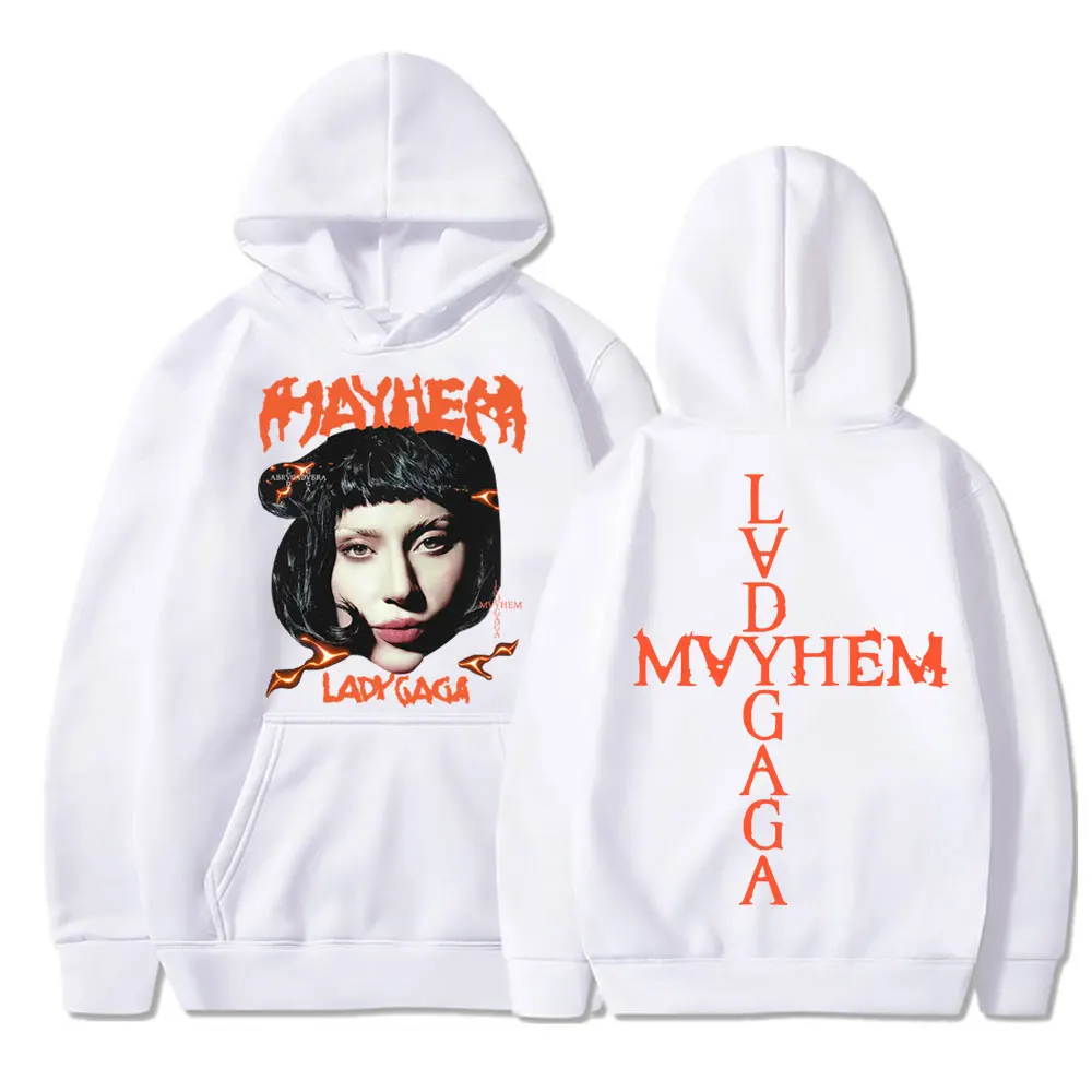 Lady Gaga The Mayhem Ball Tour 2025 Hoodie Fashion Men Women Retro Trend Sweatshirt Fleece Oversized Y2k Long Sleeve Streetwear