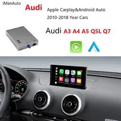 Bezprzewodowy interfejs Apple CarPlay Android Auto dekoder dla Audi A3 2013-2018 AirPlay lustro Link Youtube Car Play