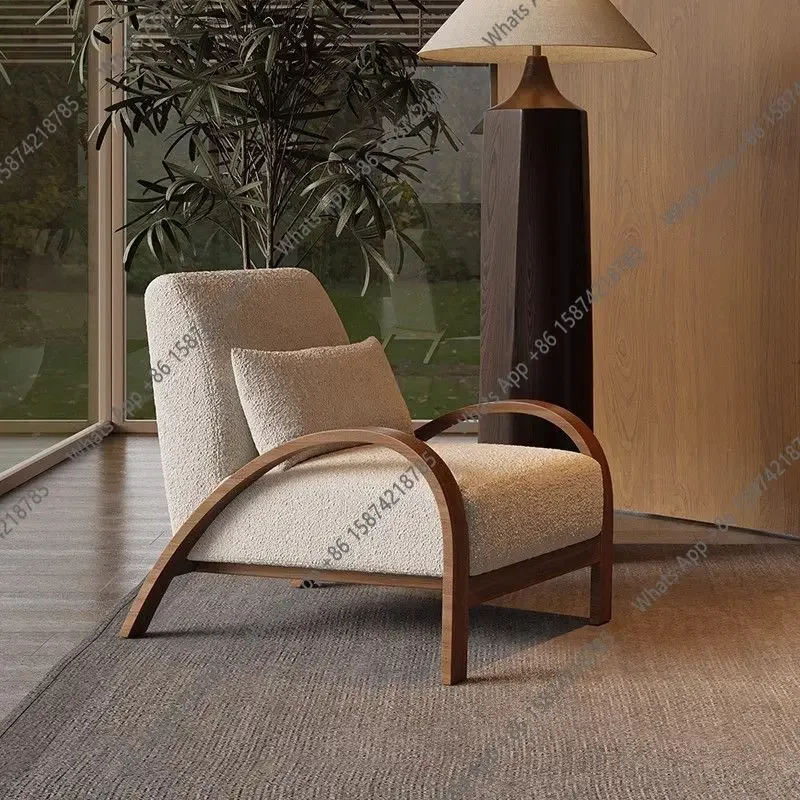 

Кресло-софа в стиле ваби-саби: дизайнерское кресло для гостиной, спальни и балкона с японской кремовой эстетикой