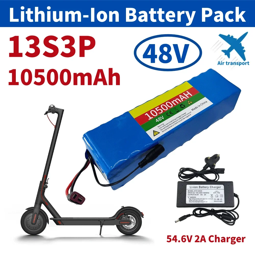 

48V 10500mAh 20000W 13S3P Lithium Ion Battery Pack For 54.6V E-bike Electric Bicycle Scooter With BMS