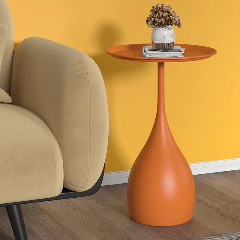 

Sofa side small round table coffee table light luxury mini minimalist bedside small round table simple modern designer corner ta