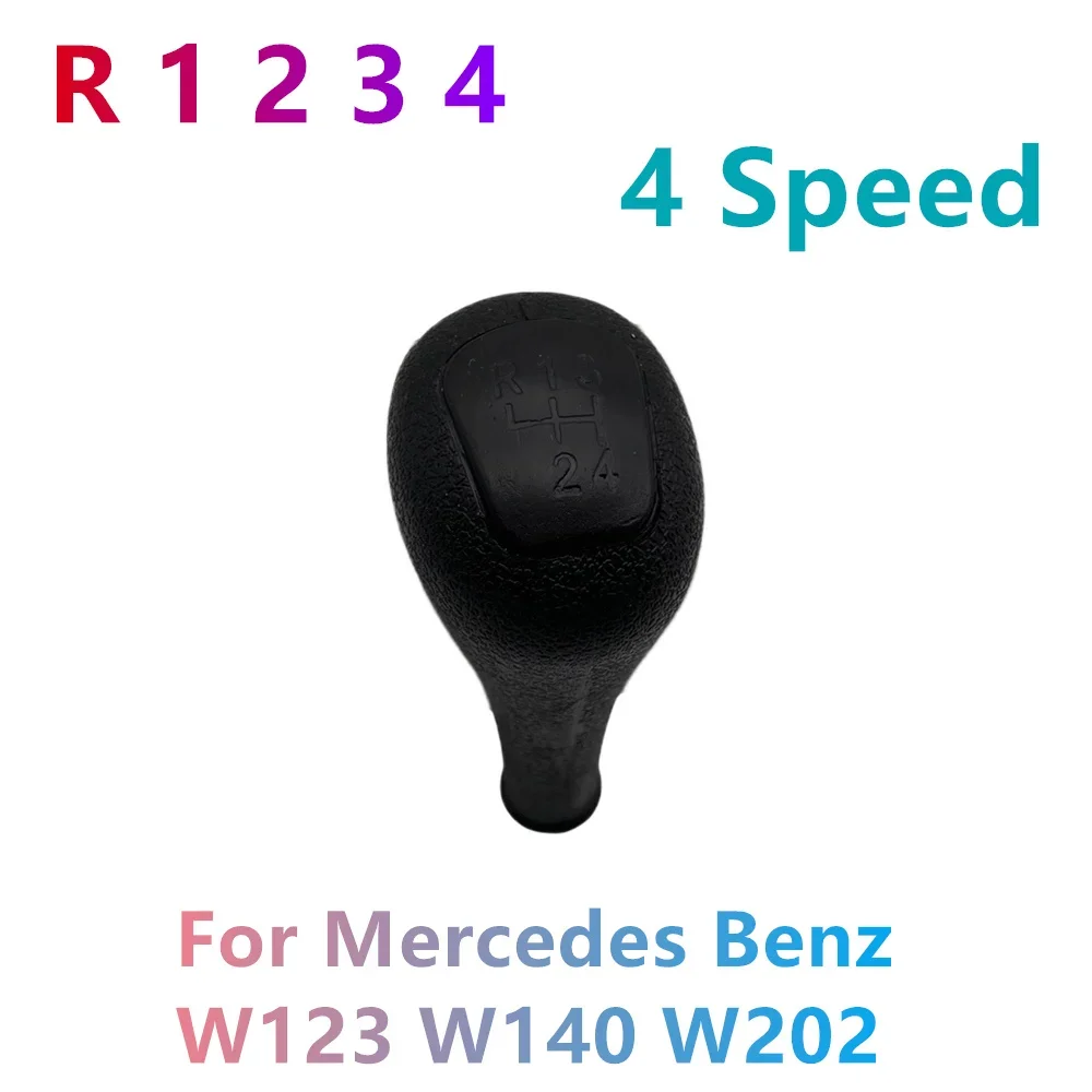 

New 4 /5 Speed Gear Shift Knob Car Gear Shift Knobs Shifter Black for Mercedes Benz W123 W140 W202 High Quality Car Accessories