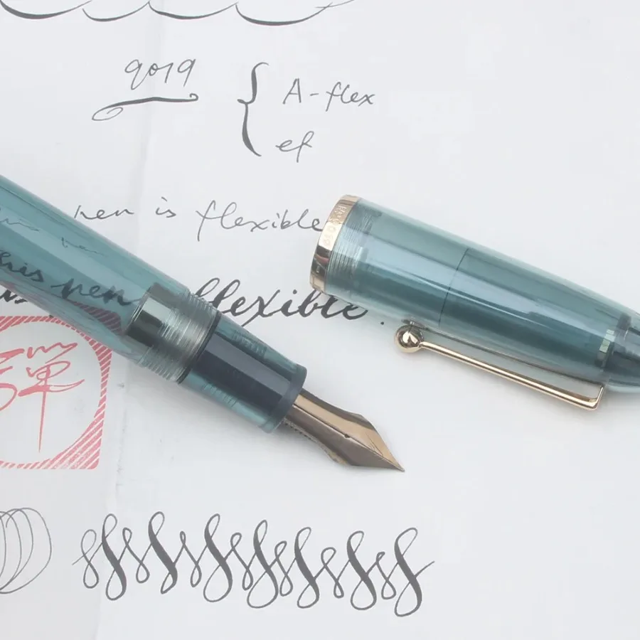 

Ручка-пера Jinhao 9019 Flex — супергибкий наконечник, мягкий дизайн Flexare для скетчинга, флористической и готической каллиграфии