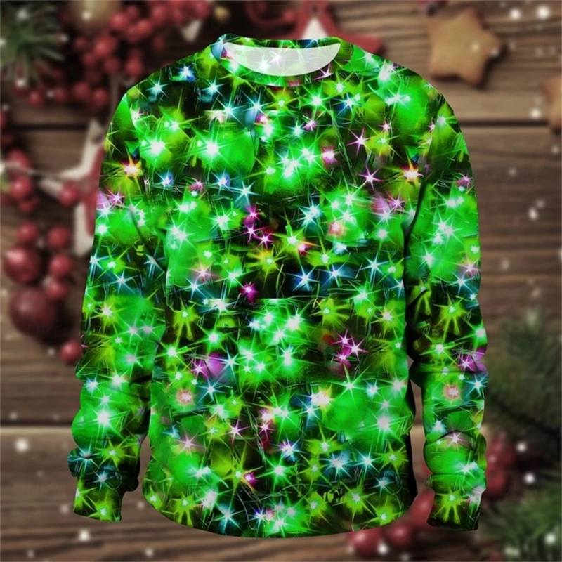 메리 크리스마스 어글리 크리스마스 스웨터, 하라주쿠 네온 램프 그래픽, 남녀공용 풀오버 상의, 2025 패션 커플 후디, 맨투맨 6XL
