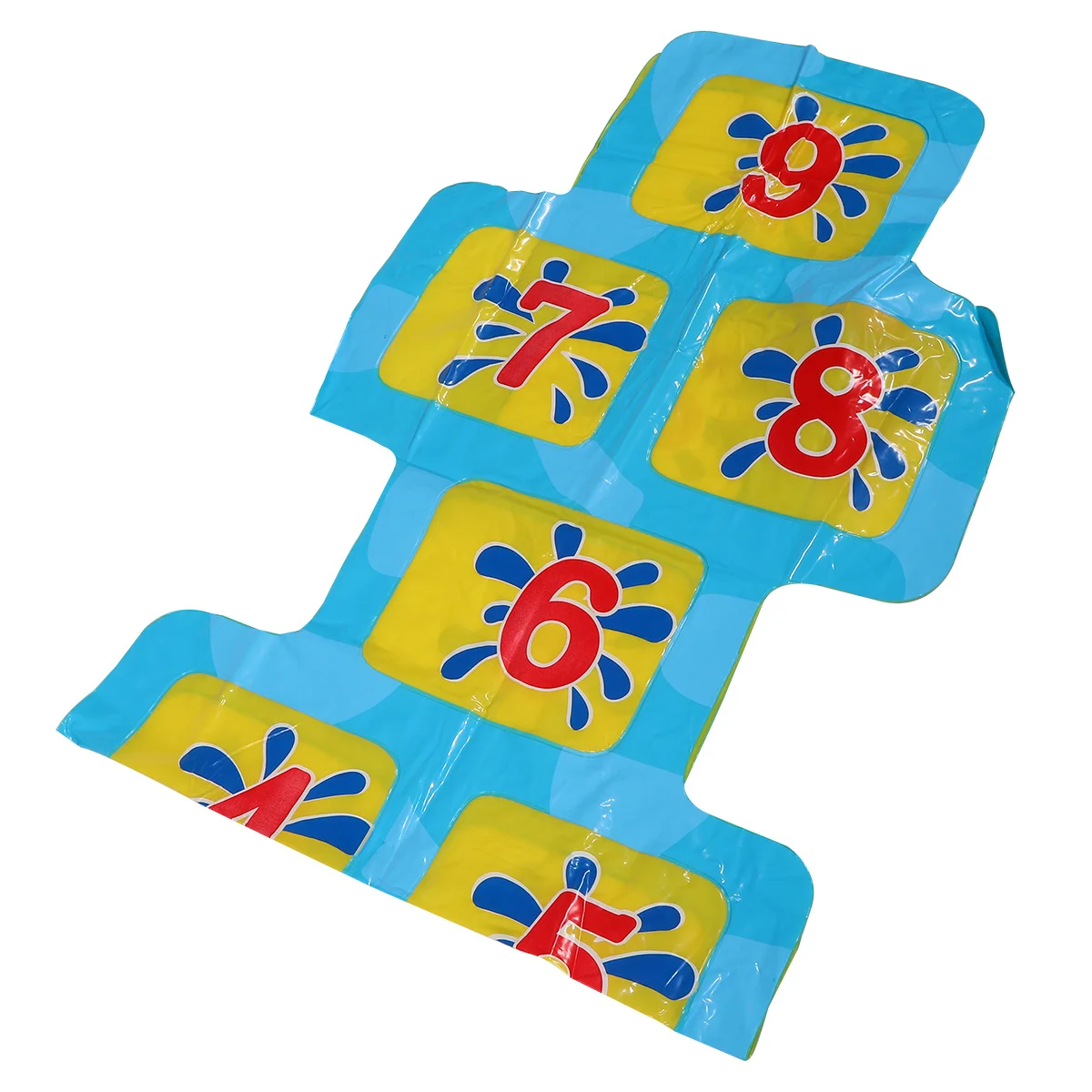 Tapis de jeu gonflable bleu à pulvérisation d'eau, 1 pièce, tapis éducatif pour enfants, piscine extérieure, plage, jeu numéro 1-9, Durable, épais, anti-fuite