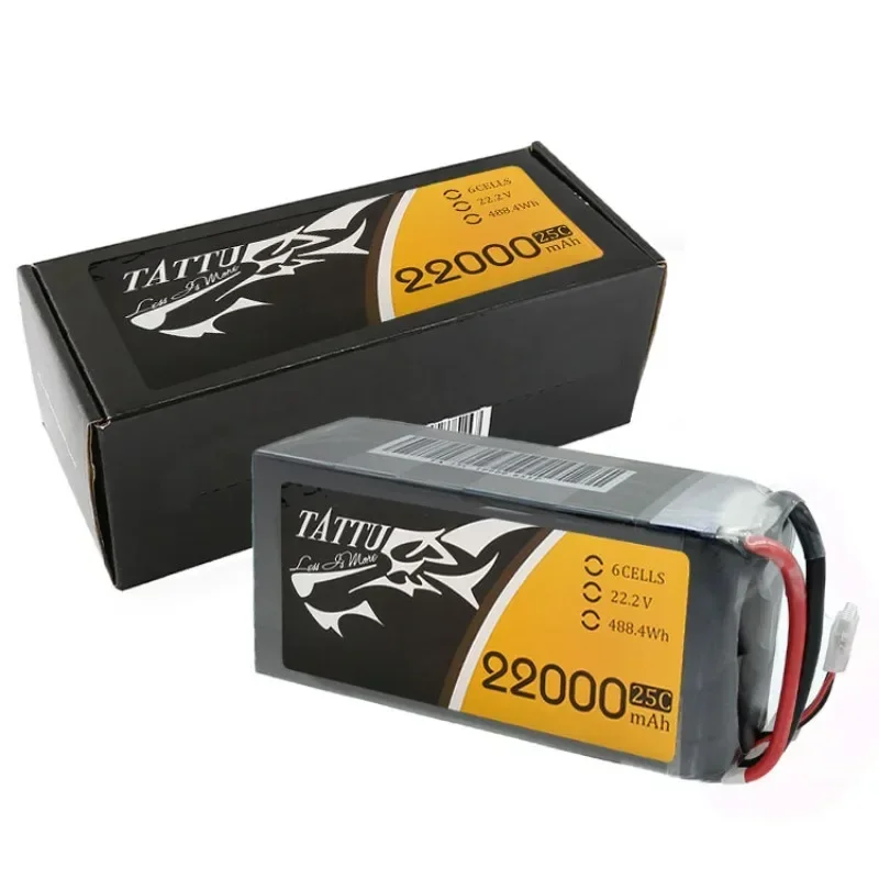 

Foxtech TATTU 22.2V 6S 22000mAh 25C Lipo Long Battery Life Big Pack for VTOL Fixed Wing