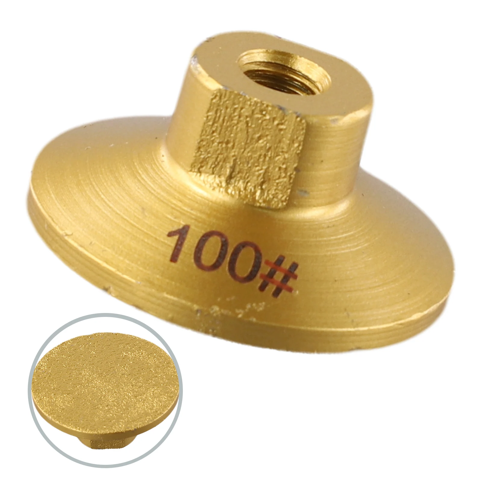 حافة ماسية لطحن خيوط العجلات ، حجر تلميع ، رخام كوارتز جرانيت ، رأس طحن مرصع بالحصى ، 2 بوصة 50 بوصة