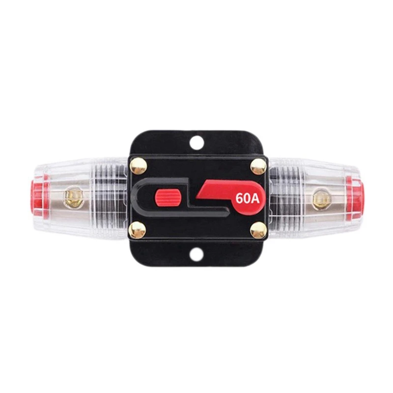 

60A Circuit Breaker Fuses 12-24Vfor System Protection Car Marine Boat Stereo Switch Audio Inverter System