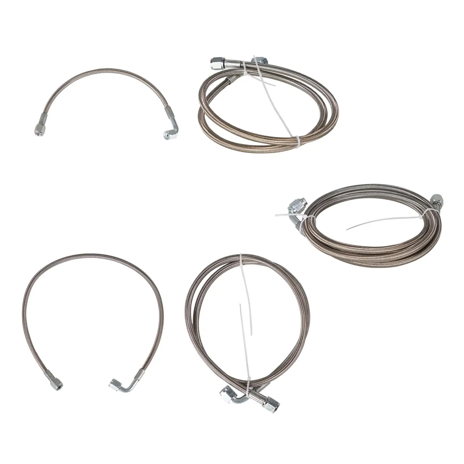 

Stainless Steel Braided -4AN Turbo Oil Feed Line 90 Degree Straight End Rust Rotatable Durable Car Supplies