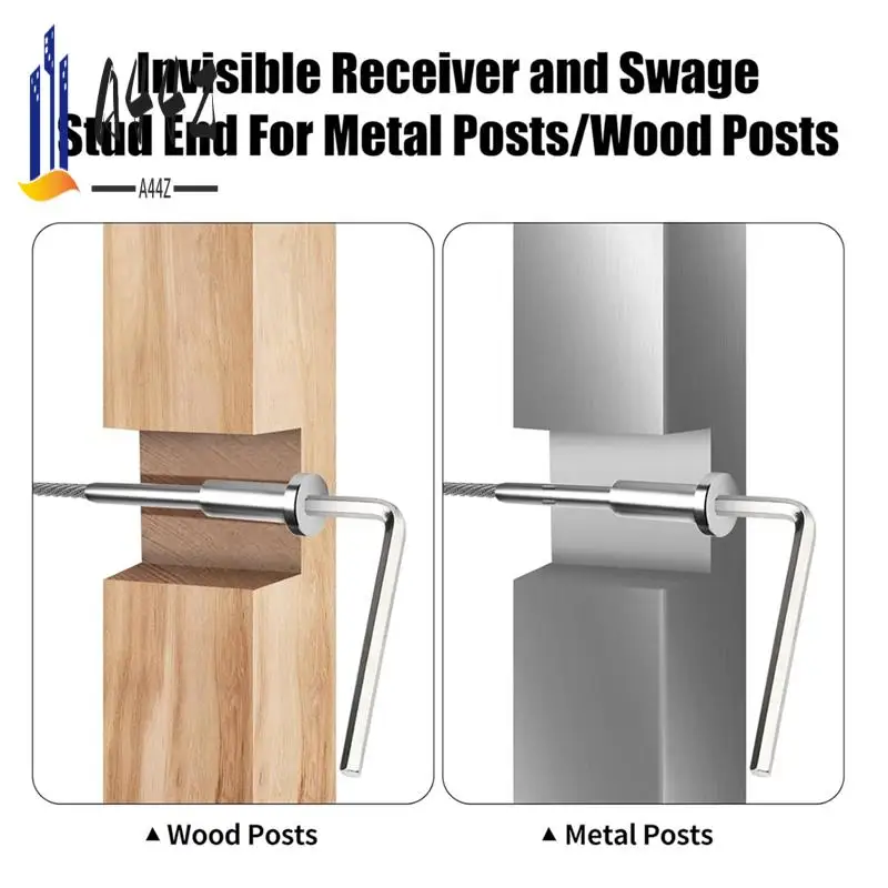 

A44Z-52PCS Комплект кабельных перил, 1/8-дюймовое оборудование для кабельных перил из нержавеющей стали для кабельных перил — простая установка для палуб