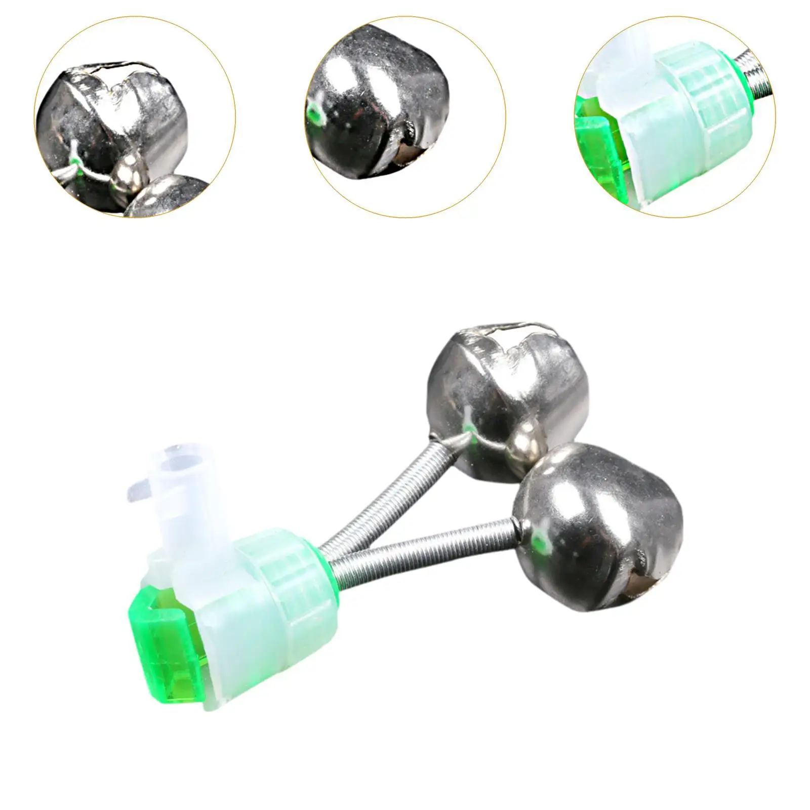 Fishing Rod Bell Alarm Fishing Bite Indicator Stainless Steel Fishing Tool for Freshwater and Sea Angling Rods