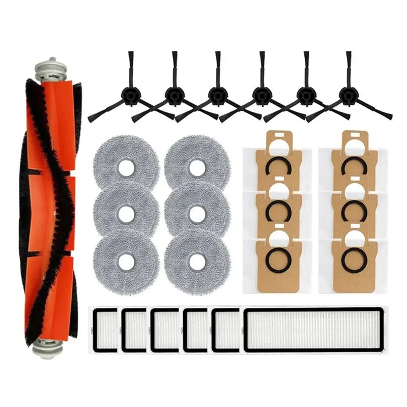 

For Xiaomi X20 PRO/PLUS /Dreame L20 Ultra Main Side Brush Hepa Filter Mop Cloth Dust Bag Replacement Parts-A68E