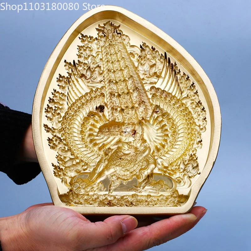 Exquisite copper Brass Chemchog Heruka buddha statue mold ,tsatsa Tibet  Copy statues mould , Large size