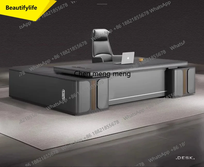 

A48 Boss Офисный стол и стул, комбинированный светильник, роскошный, простой, современная мебель, большой классный стол, президентский стол