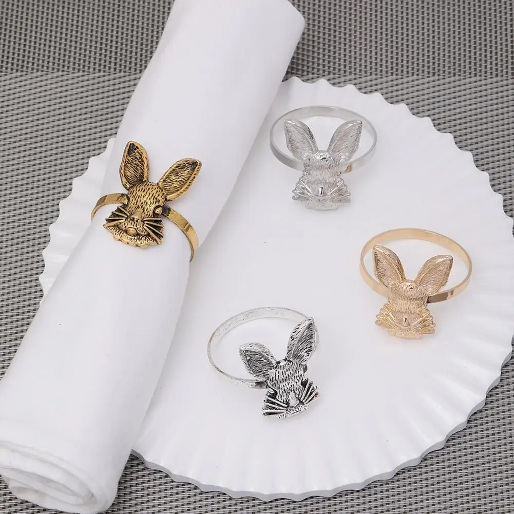 Napkin Buckle Attractive Multipurpose Napkin Holder Wedding Banquet Bunny Ears Napkin Buckles Gifts Home Supplies