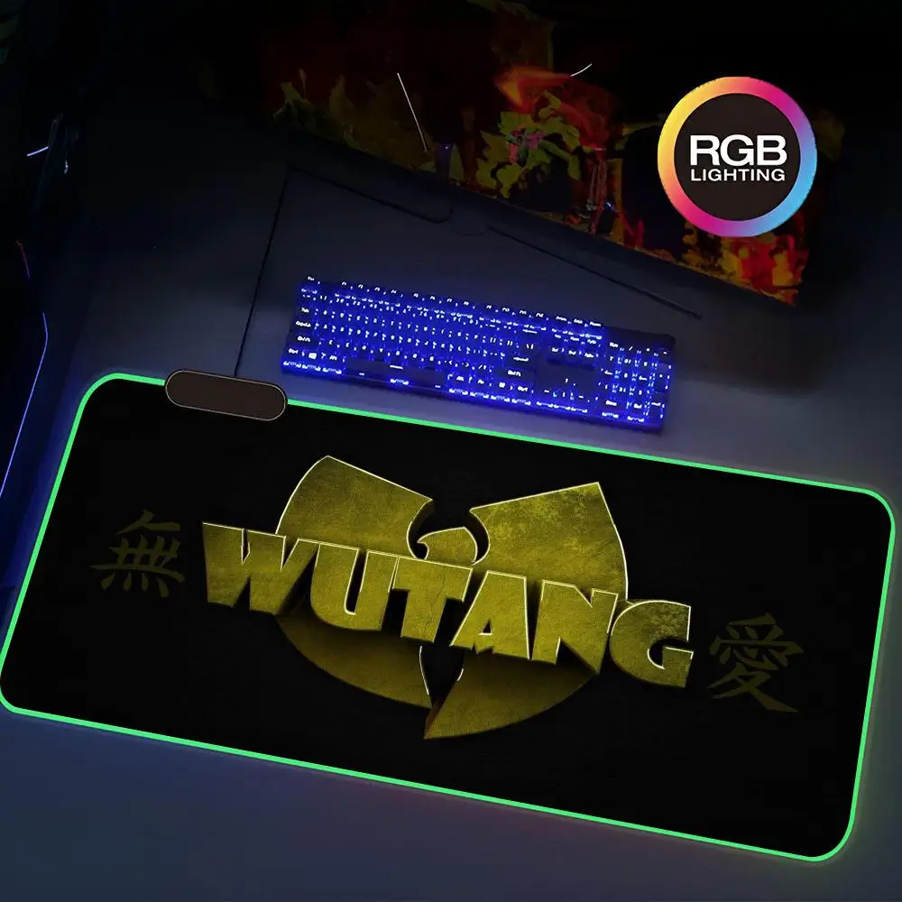 W-Wu T-Tang C-ClanES Mouse 800x400mm Pad Rgb Gaming Mouse Pad Keyboard Mat Extra Large Computer Desk Mat Sound Pickup Smooth Sur