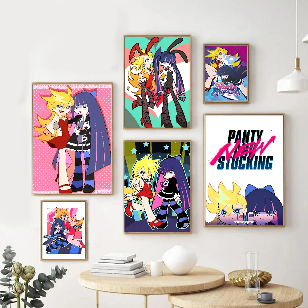 Panty And Stocking Whitepaper Poster Waterproof Paper Sticker Coffee House Bar Aesthetic Art Wall Painting