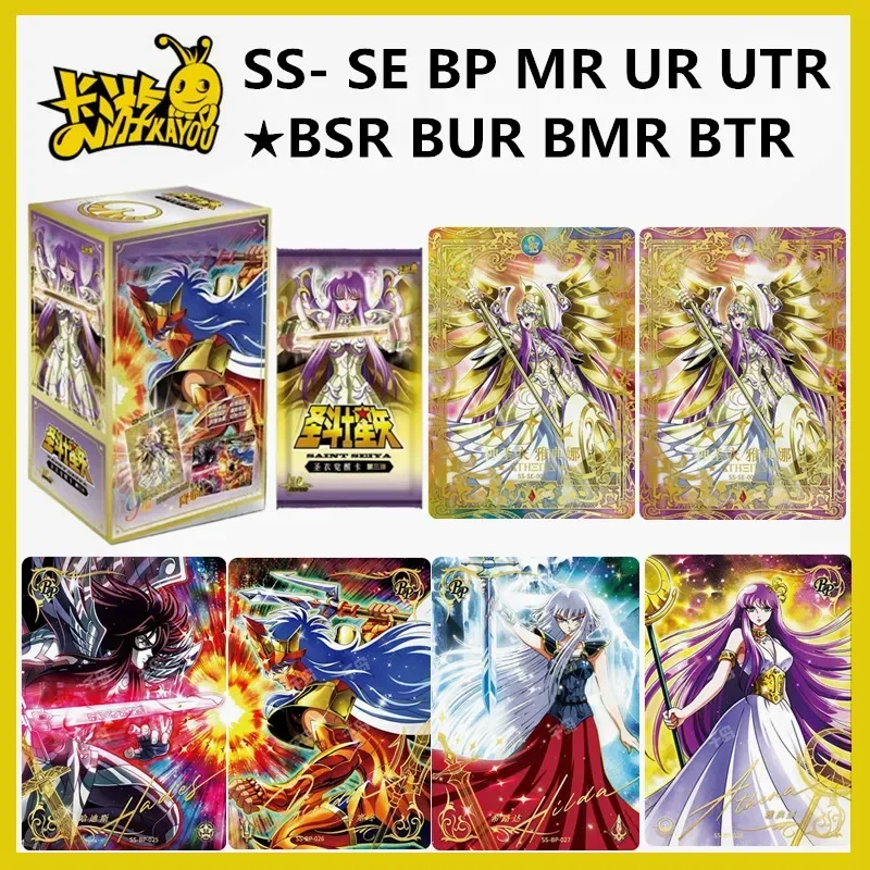 KAYOU Saint Seiya 3 Series Karty SE BP UR UTR MR BTR BMR SSROOryginalne postacie z anime Kolekcje Prezent urodzinowy Zabawki dla dzieci