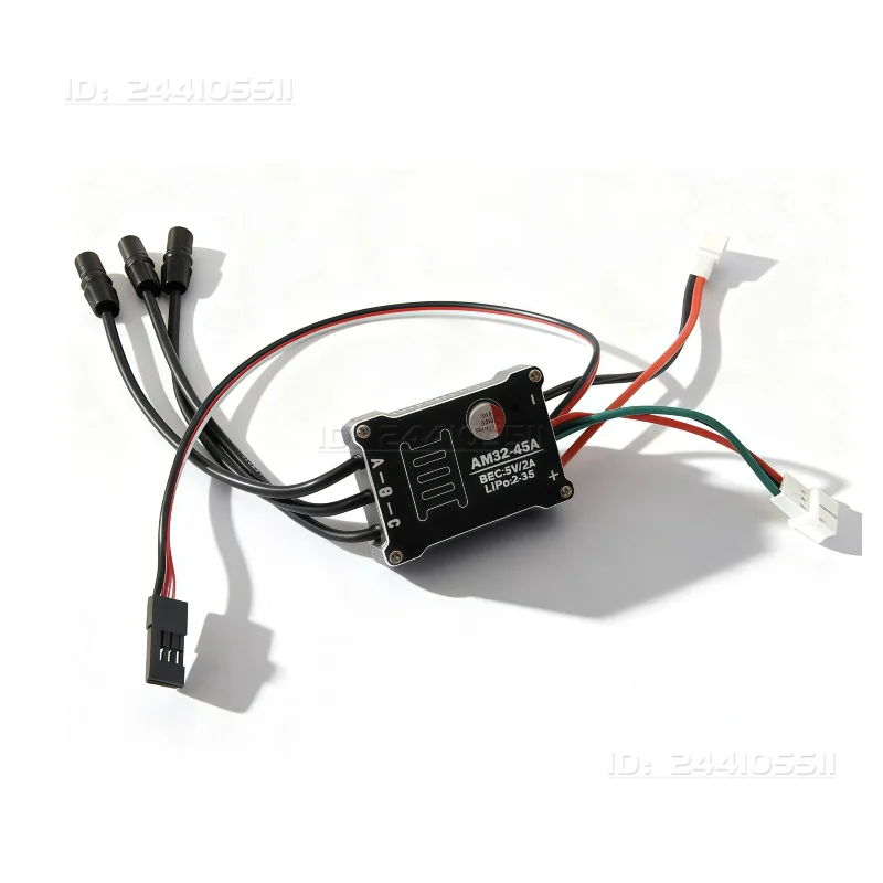 NEEBRC AM32 45A Brushless Metal Waterproof Vehidle Bidirectional ESC MX2.0 Plug for RC Car MN Tank 300/Climbing/Off Road Parts