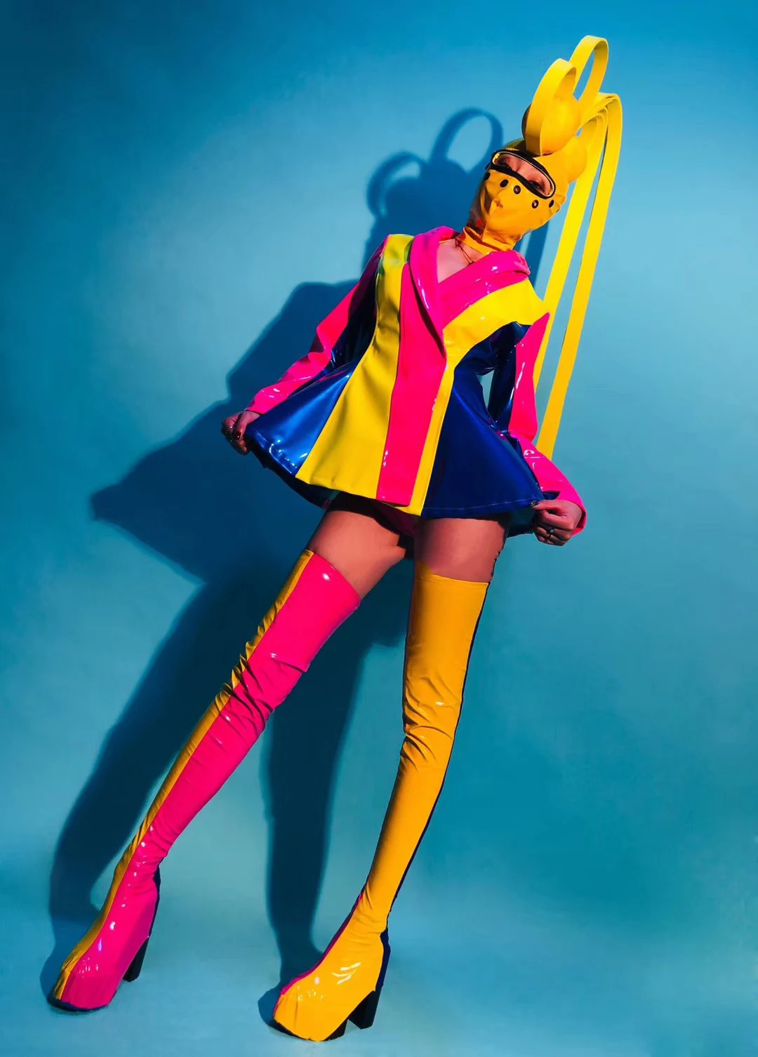 مثير جوجو ملابس رقص الإناث Dj المغني وتتسابق متعدد الألوان دعوى مهرجان الملابس ملهى ليلي عرض الوقت المرحلة ارتداء yj091