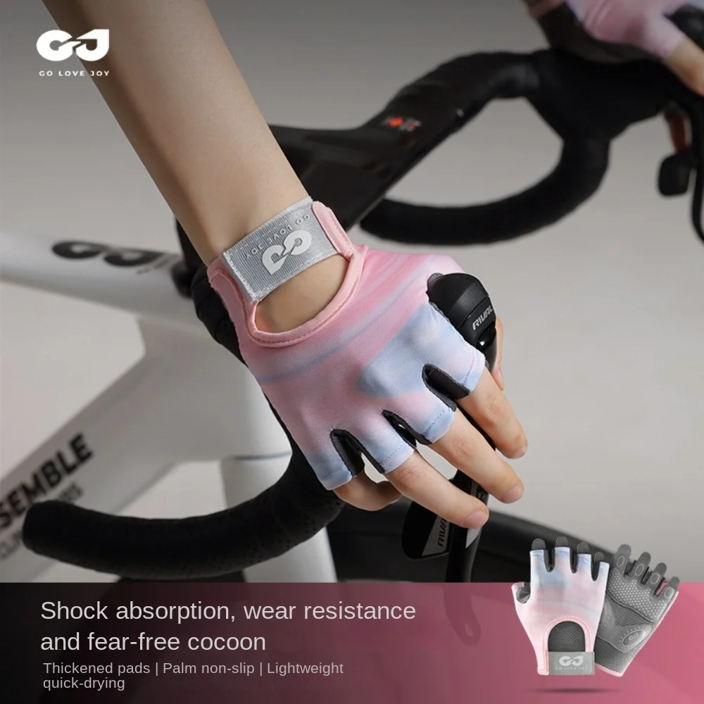 Half Finger Half Finger Gloves Nylon Breathable Workout Gloves Non-slip Multiple Colors Bodybuilding Gloves Lifting
