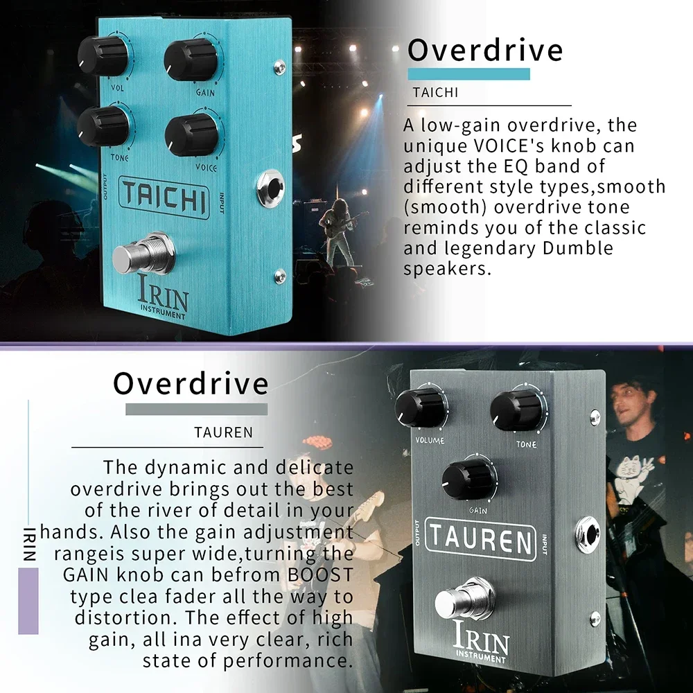 IRIN Guitar Effect Peda Overdrive Distortion Speakers Analog Classic British Rock Effect Electric Bass Guitar Pedal True Bypass