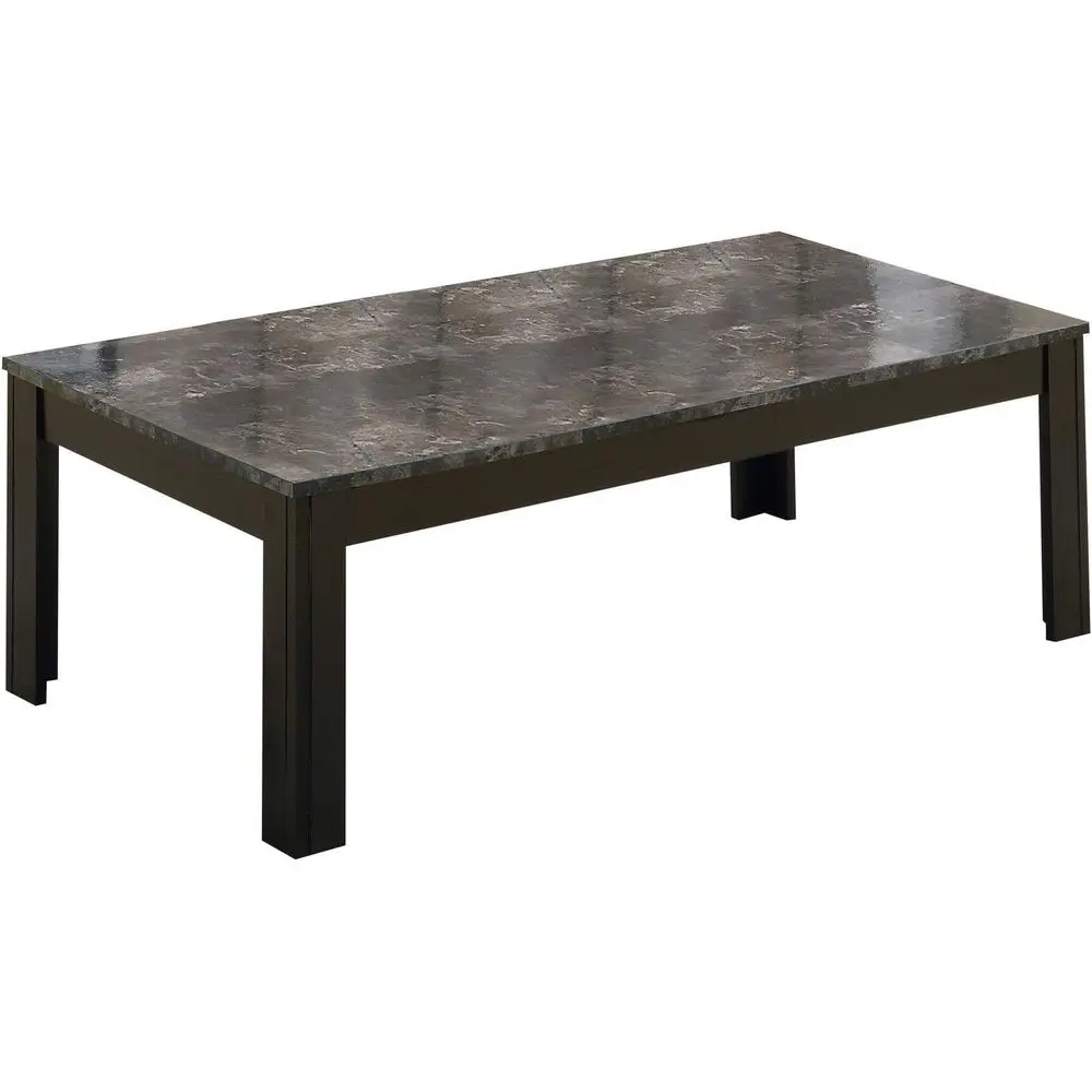 

I 7843P Table Set, 3pcs Set, Coee, End, Side, Accent, Living Room, Laminate, Grey Marble , Black, Transitional