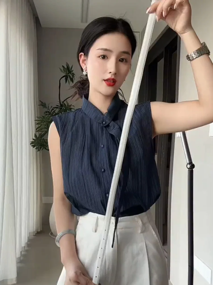 

Простой топ для поездок на работу, женский многослойный топ Svel irt, повседневный, высококачественный, для похудения, летний шелк