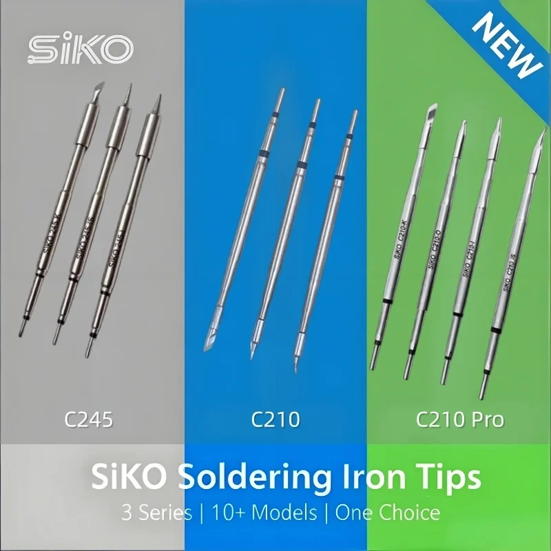 SIKO C210 C245 Soldering Tip Set New 4 Layer Nano Coating Classic 3 Layer 1s/2s Fast Heating for JBC T210 T245 Phone PCB Repair