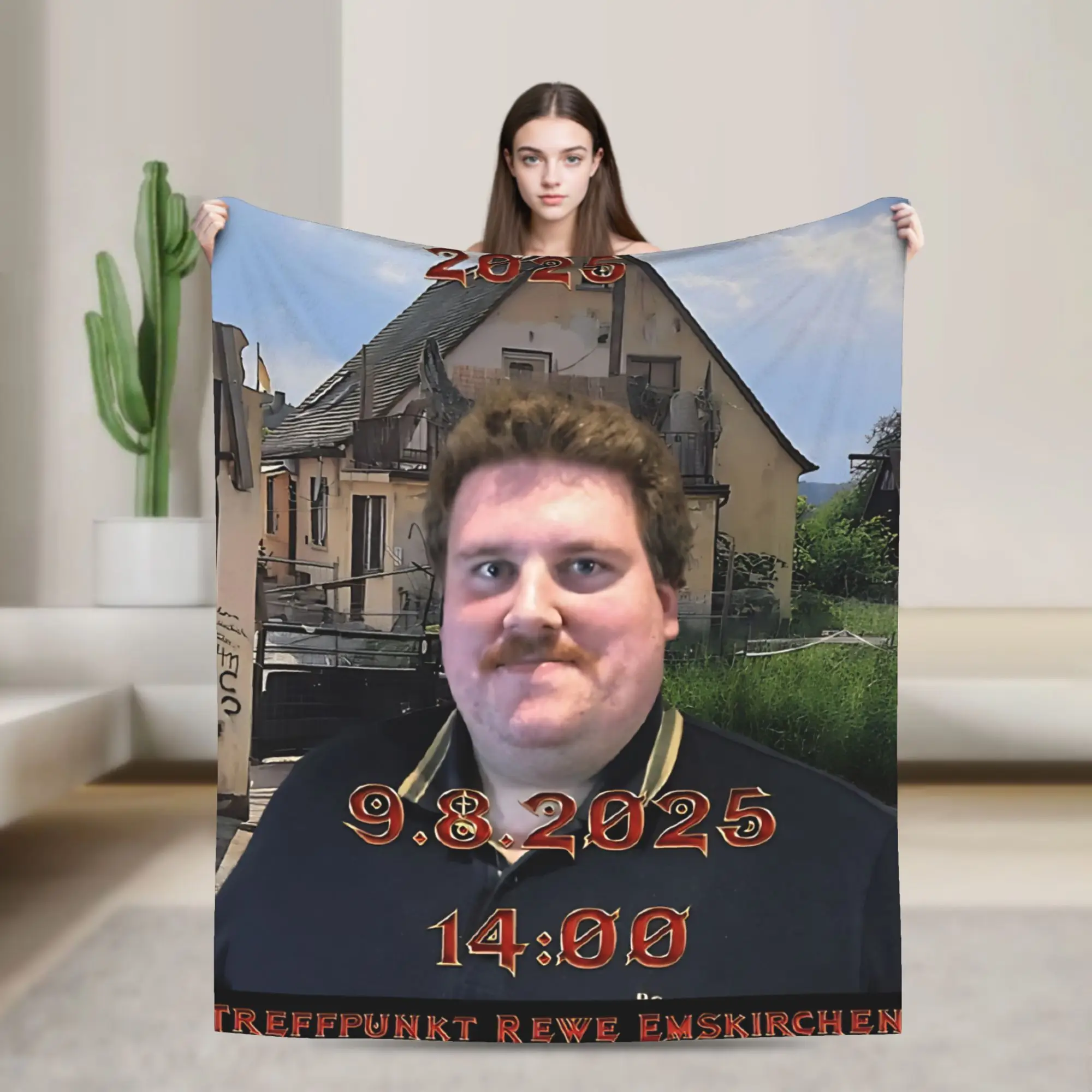

Drachenlord Schanzenfest Warm Soft Blanket Picnic Plush Throw Blanket Funny Bedroom Flannel Bedspread Sofa Bed Cover