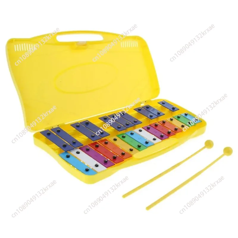 Colorful 25 Notes Hand Knock Xylophone with 2 Wooden Mallets Talent for Music