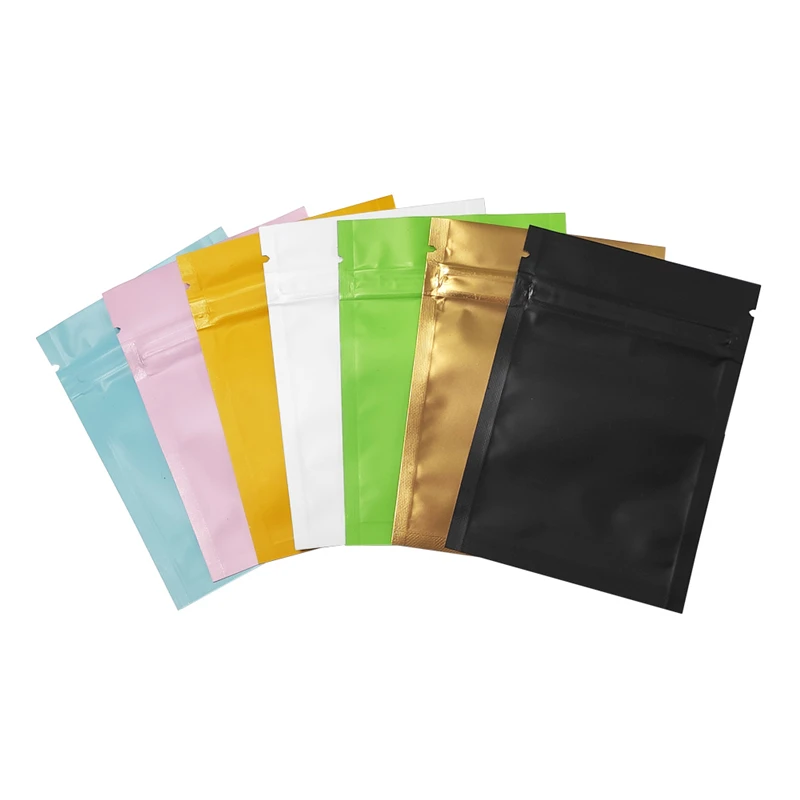

100 Pieces Mini Mylar Bags Open Top Food Storage Bags Matte Foil Bag Flat Heat Vacuum Seal Aluminum Pouch for Candy Packing