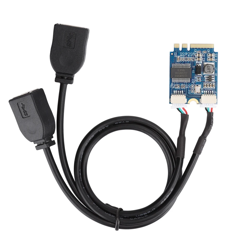 M.2 NGFF إلى بطاقة USB الناهض ، المفتاح ، إلى USB ، بطاقة توسيع الواجهة ، محول كابل منفذ مزدوج