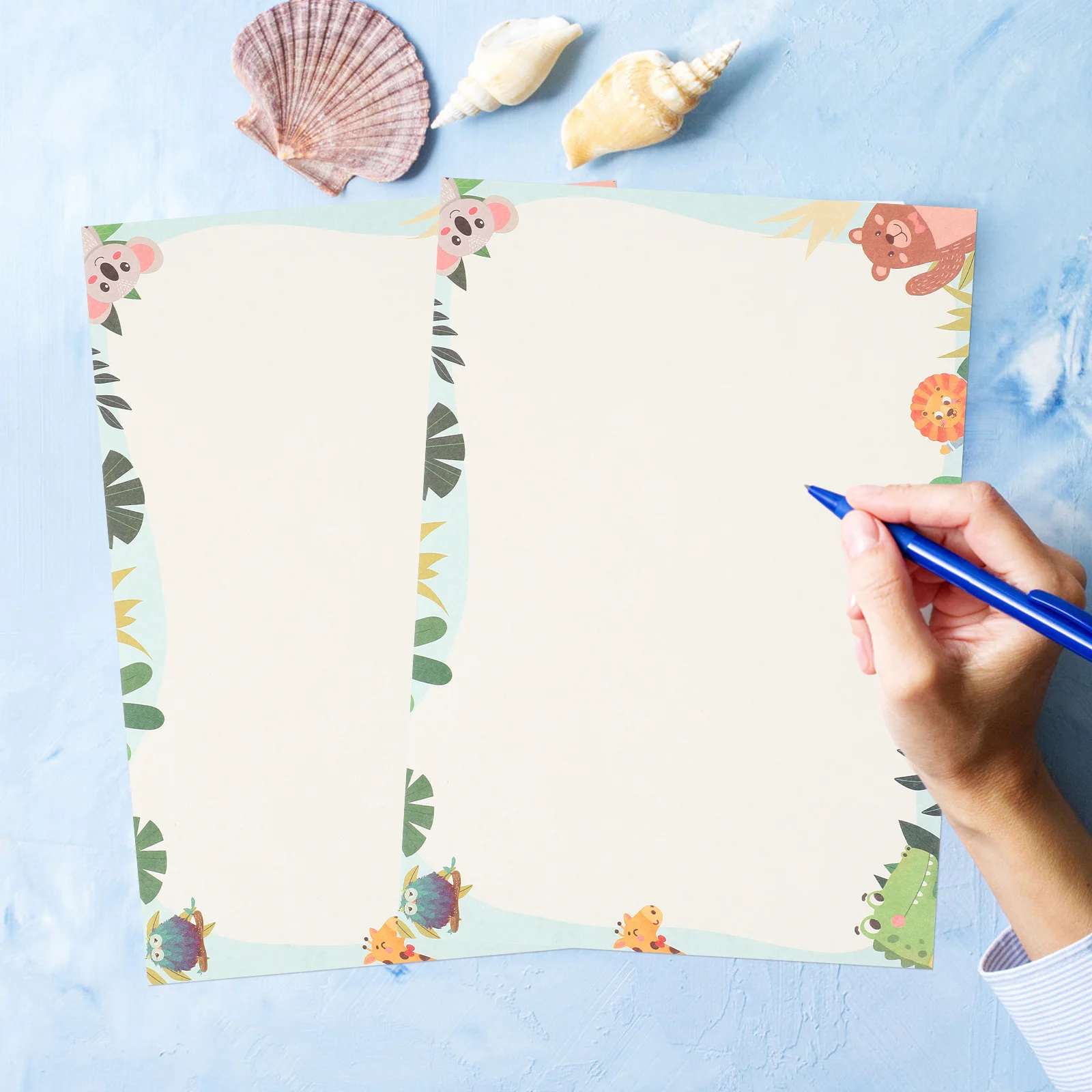 50pcs Letter Writing Paper With Colorful Borders For Notes Greeting Cards Invitations Office School Printing