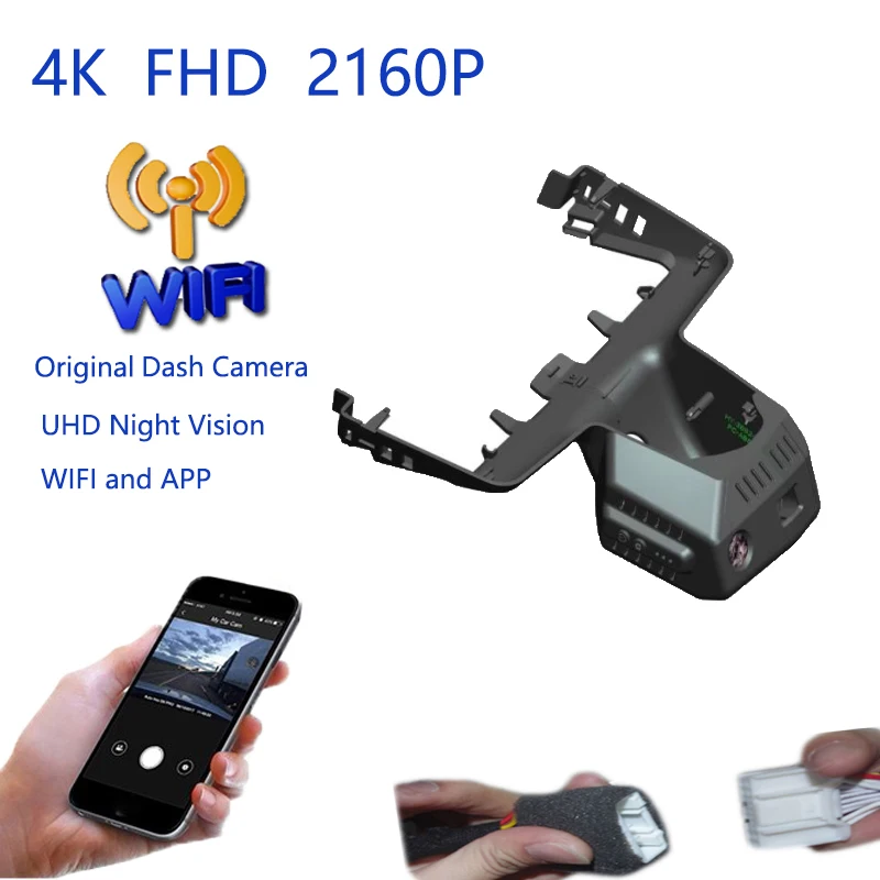 

4K Plug And Play Car Video Recorder Wifi DVR Dash Camera For BMW 3 Series 330li I3 eDrive 40L 2025 Dashcam Night Vision
