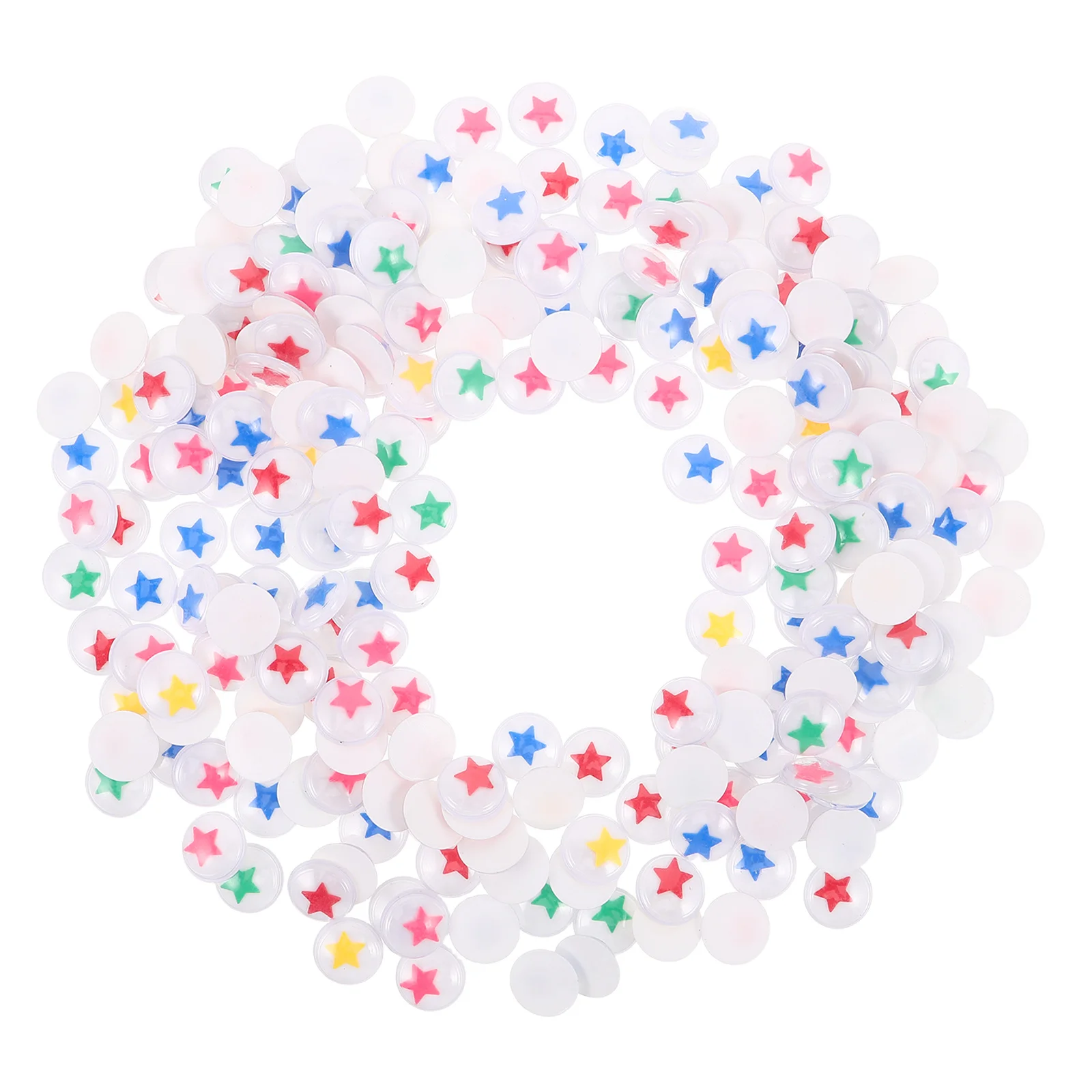 

240 шт., пластиковые реалистичные глазные яблоки, подвижная пятиконечная звезда, красочные ремесленные глаза, самоклеящиеся для кукол, ролевые игры на Хэллоуин