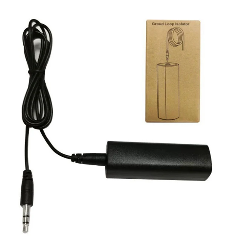 Black 3.5mm Speaker Line Aux Audio Noise Filter Ground Loop Noise Isolator Eliminate for Car Stereo Audio System Home Stereo