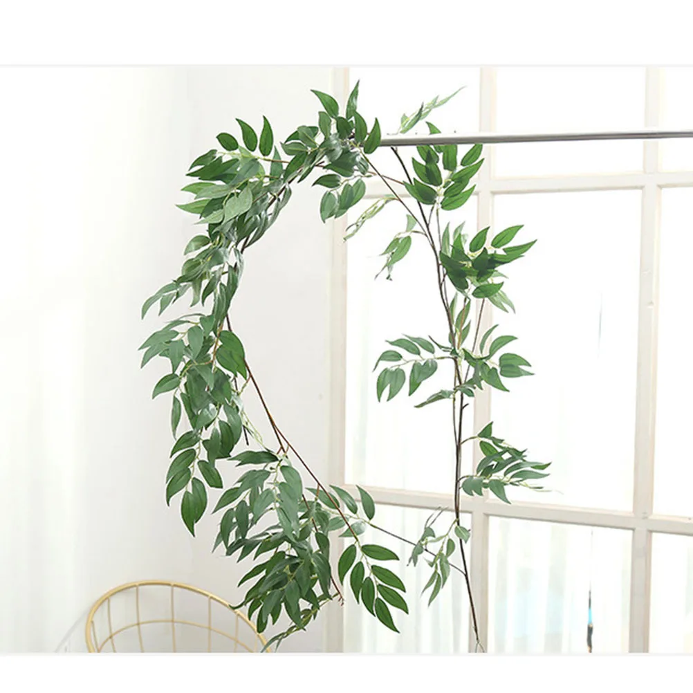 

1.7m Artificial Vine Garland Plant Leaf Hanging Green Willow Fabric Decorative Faux Plants for Wedding Arch Home Party