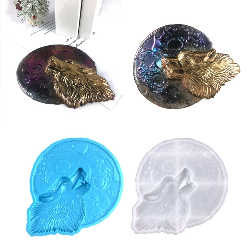 Valentines Wolf-shape Resin Mold DIY Silicone Craft Mold Wall Hanging Decor Dropship