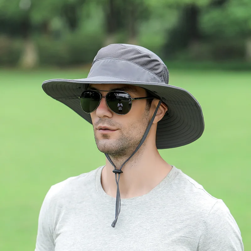 Outdoor UV Protection Cover Sun Hat Face Neck Flap Cap Wide Brim Beach Cap Hats Breathable Fishing Climbing Hiking Sun Hat