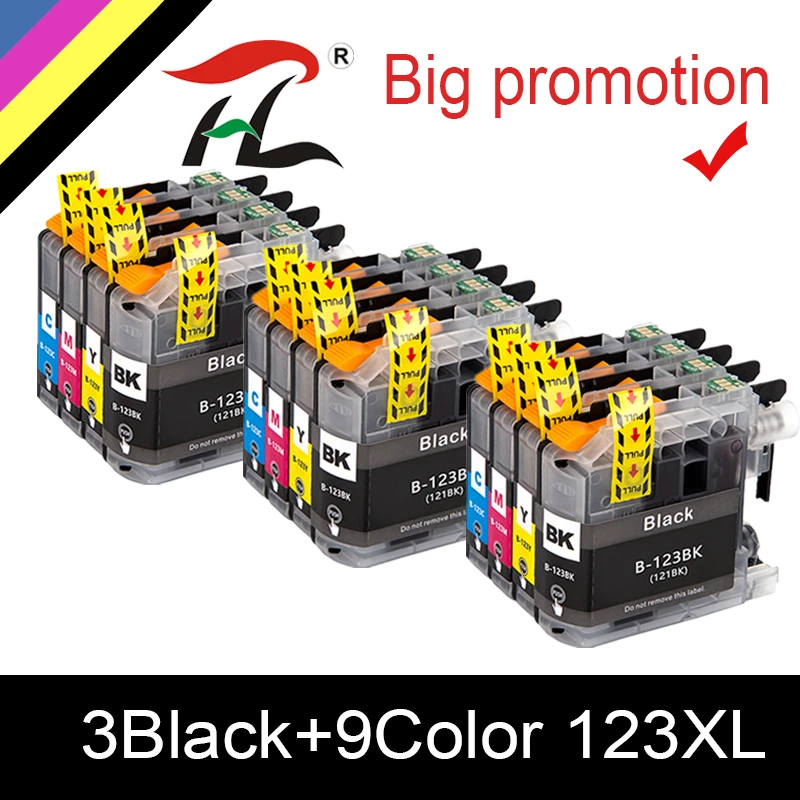 HTL For Brother LC123 LC-123 LC123XL Compatible Ink Cartridge For MFC-J650DW MFC-J6720DW MFC-J6520DW DCP-J4110DW DCP-J132W