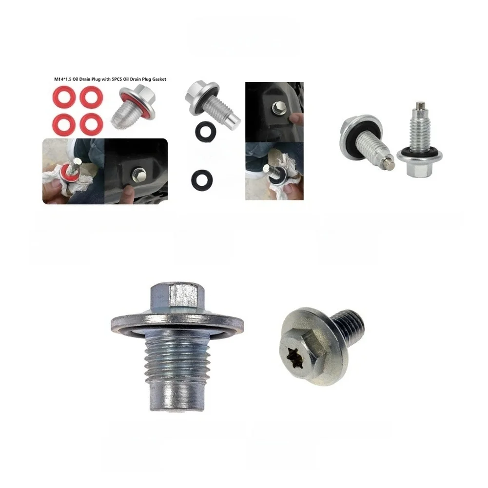 Magnetic Oil Drain For M14x1.5 with 5 Sealing Gaskets Compatible with 1997-2003 CBR1100XX and US Domestic Vehicles