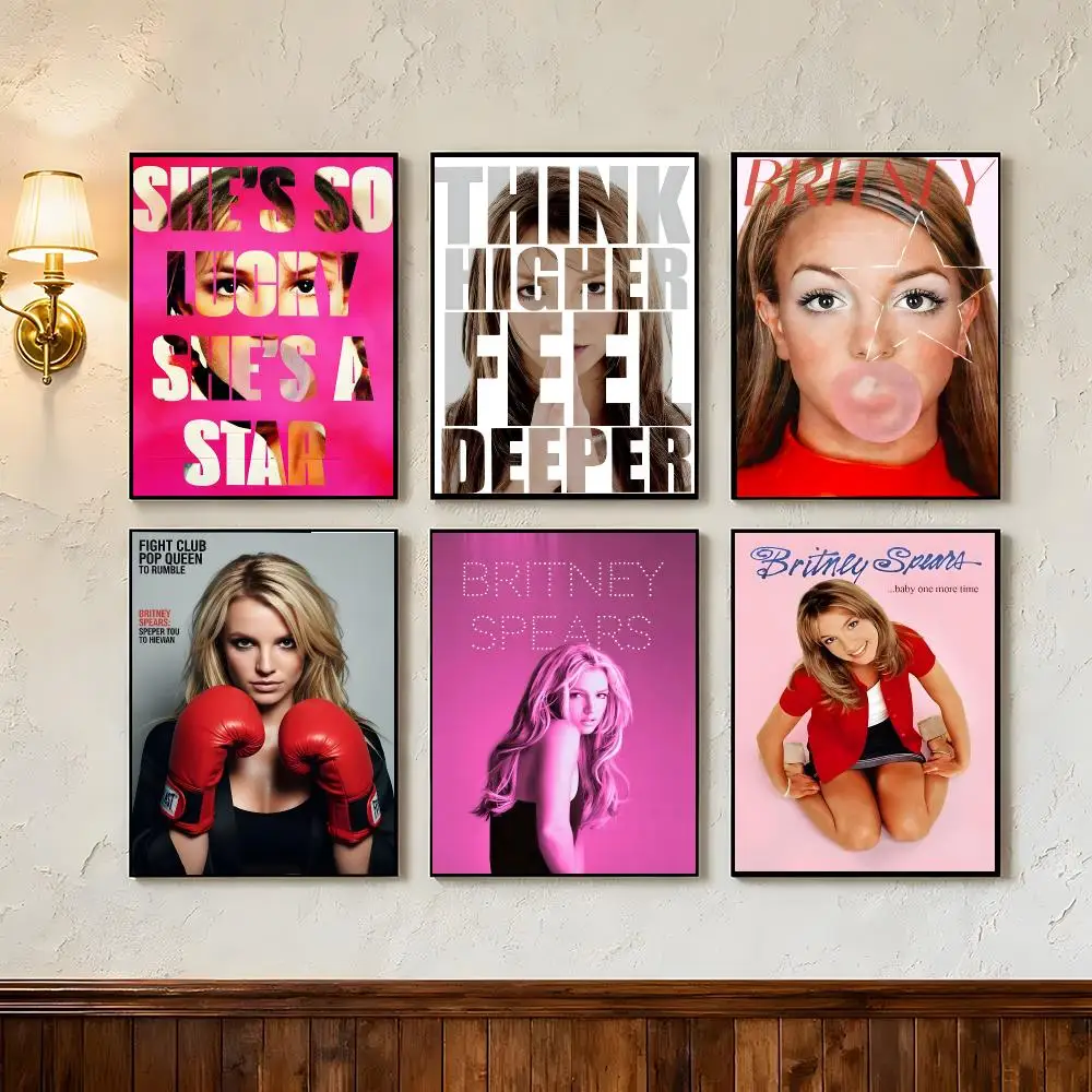 Singer Britney Spears Poster Wall Art Poster Prints Home Wall Decor Gift for Living Room, Bedroom Bar & Parlor