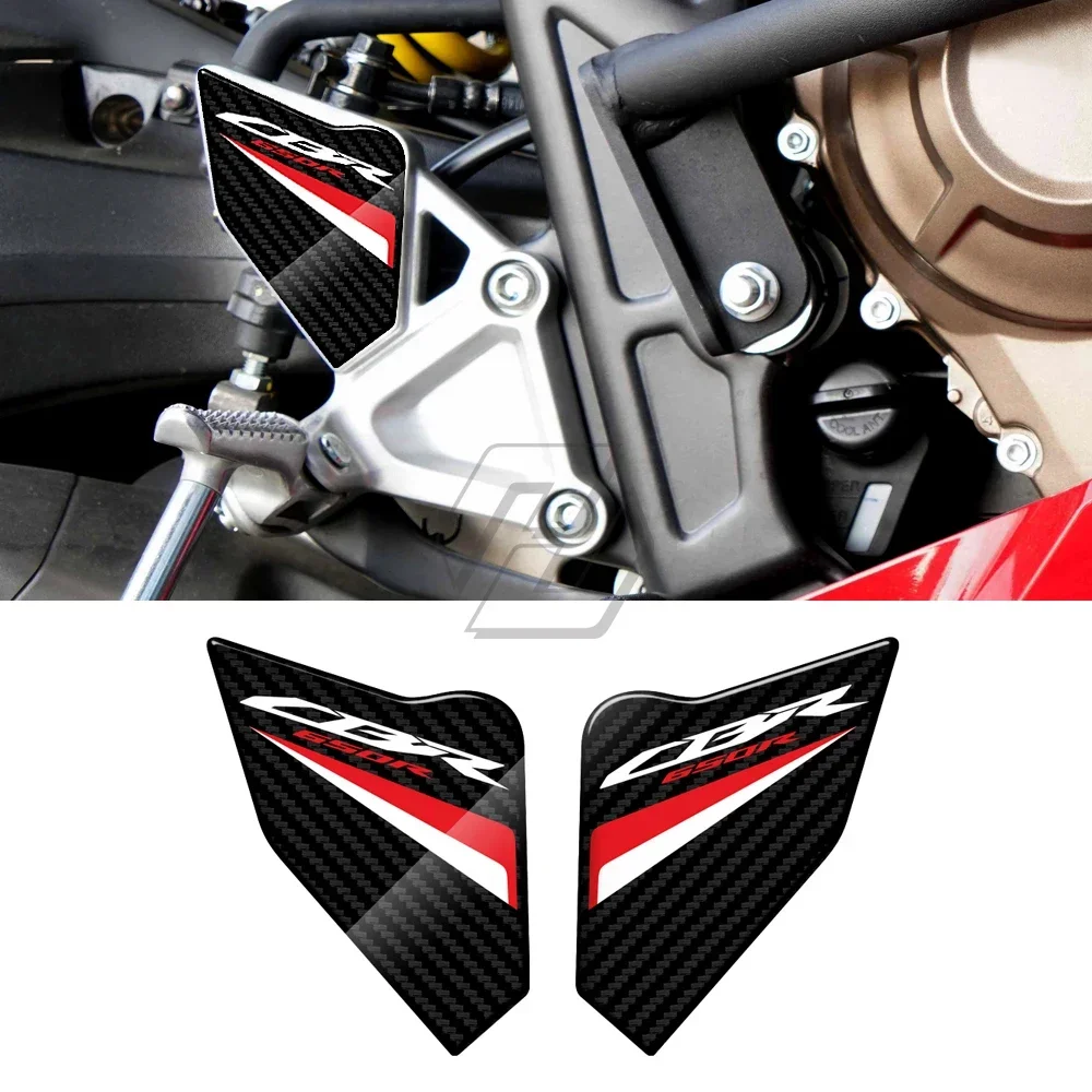 Voor Honda Cbr650r 2019-2022 3d Carbon-Look Triple Yoke Verdediger Sticker Kant Tank Pad Bescherming